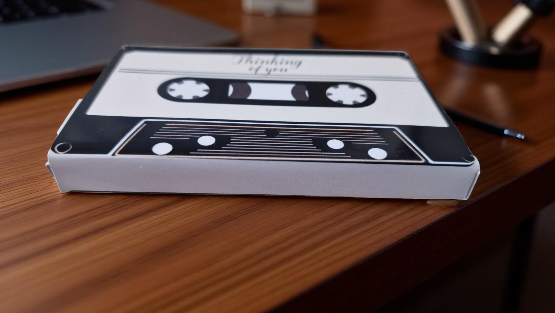Personalised cassette voice message card, thinking of you, retro keepsake gift, handmade, one card per order
