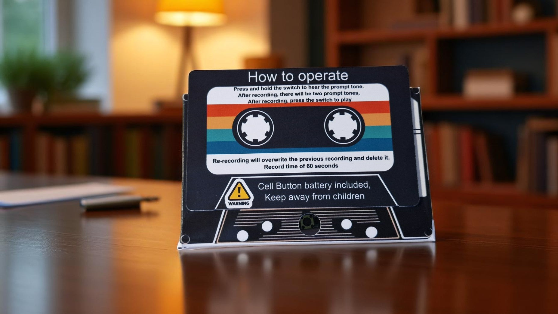 Single personalised retro cassette tape wedding card with recordable voice message and battery by Cheeky Twist Gifts