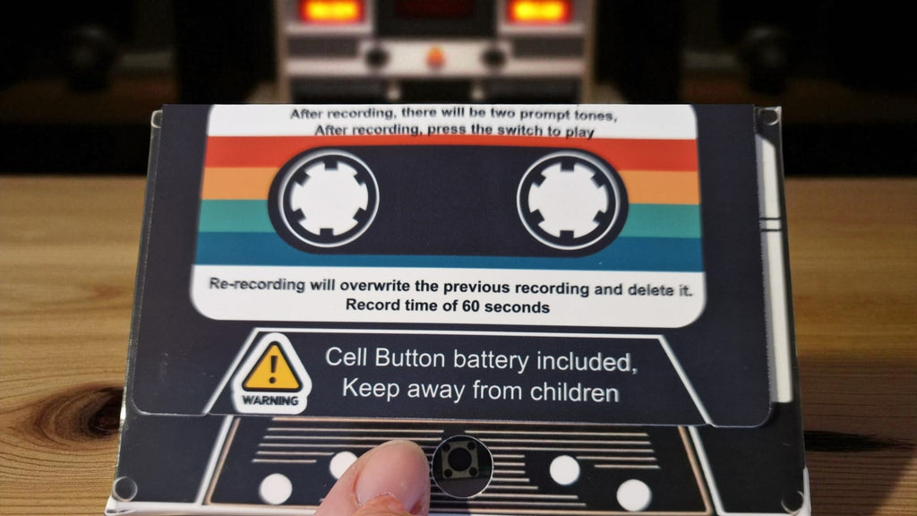 Personalised cassette voice message card, thinking of you, retro keepsake gift, handmade, one card per order
