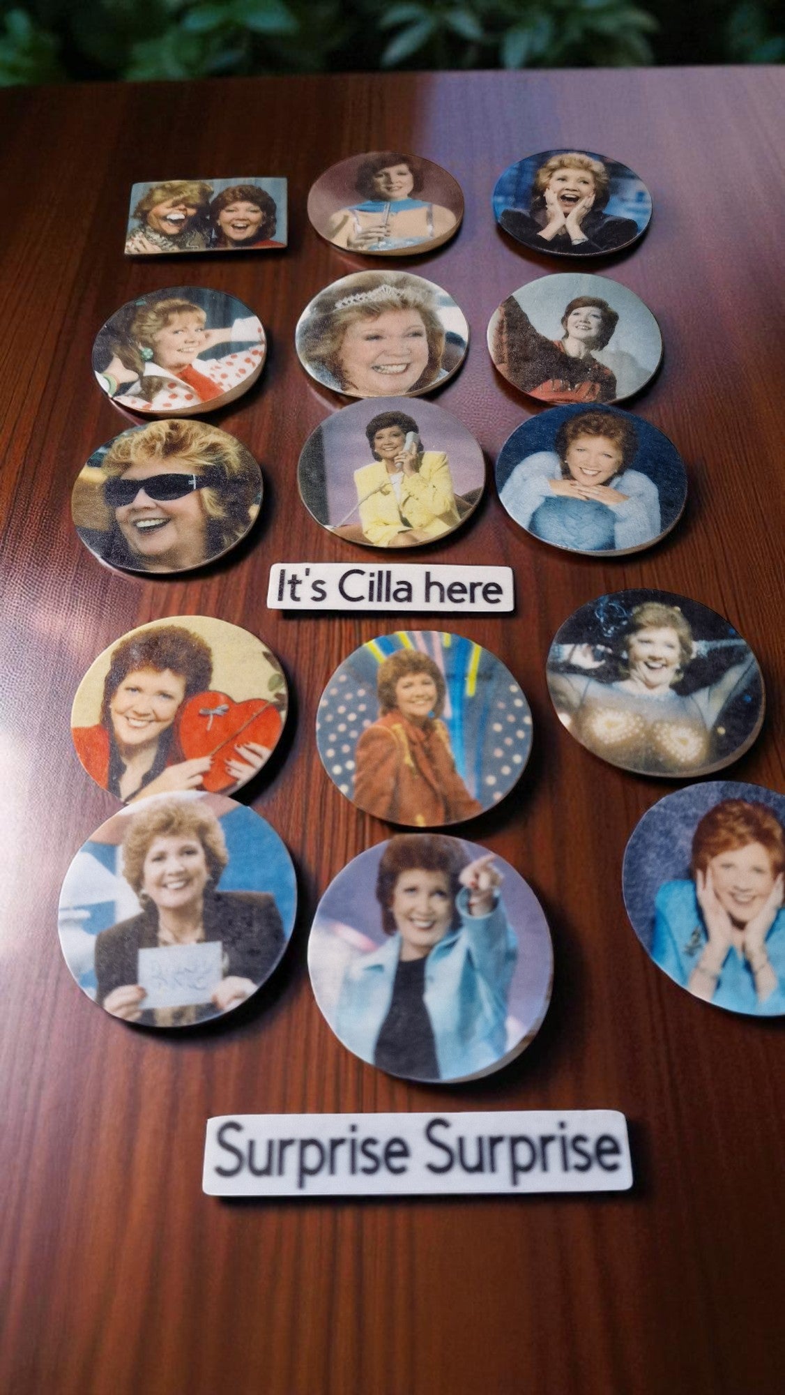 Cilla Black Edible Cupcake Toppers – 15x Precut, 4.5cm – “It’s Cilla Here!” Party Set
