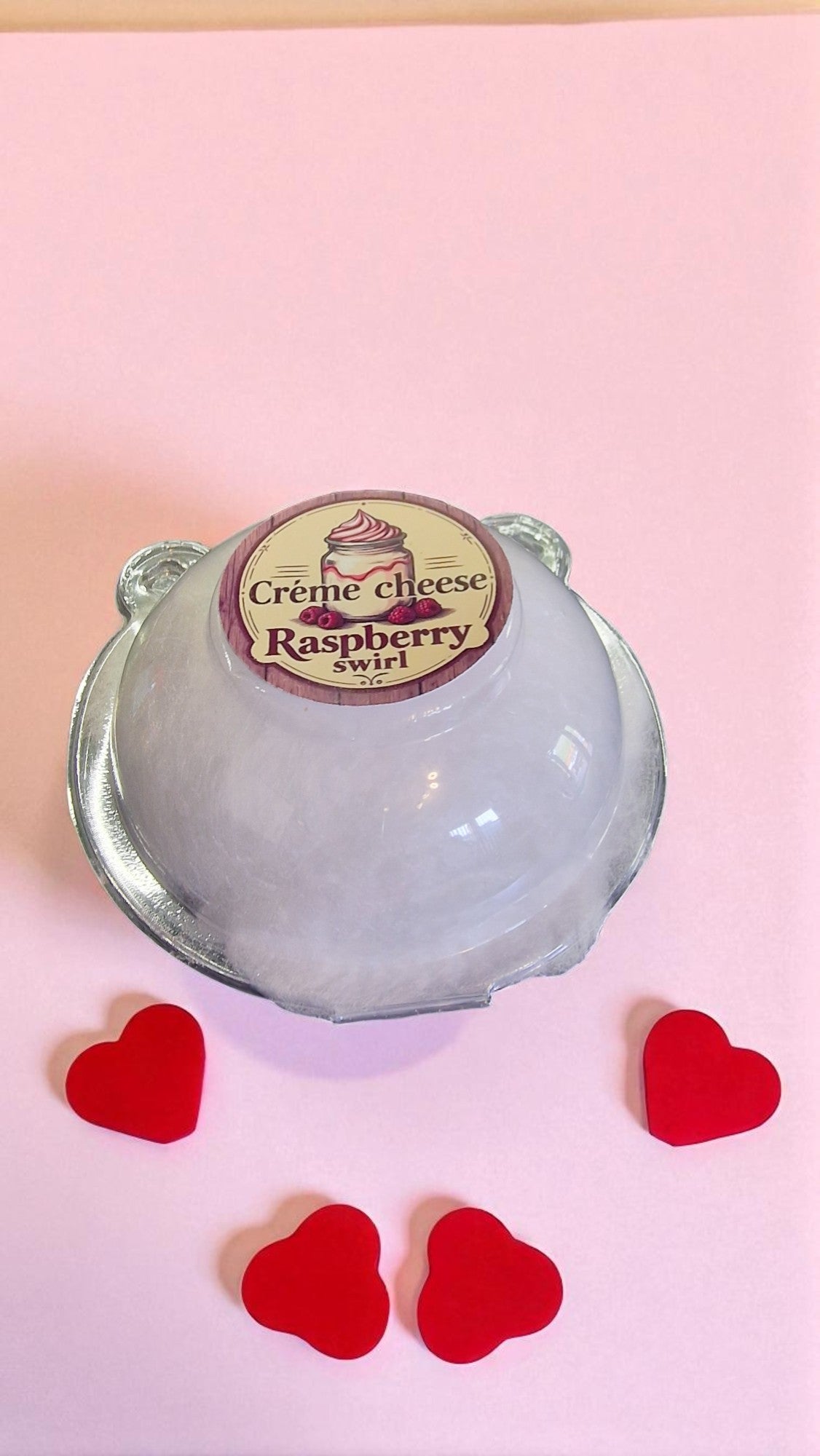 Crème Cheese & Raspberry Swirl Candy Floss Cake
