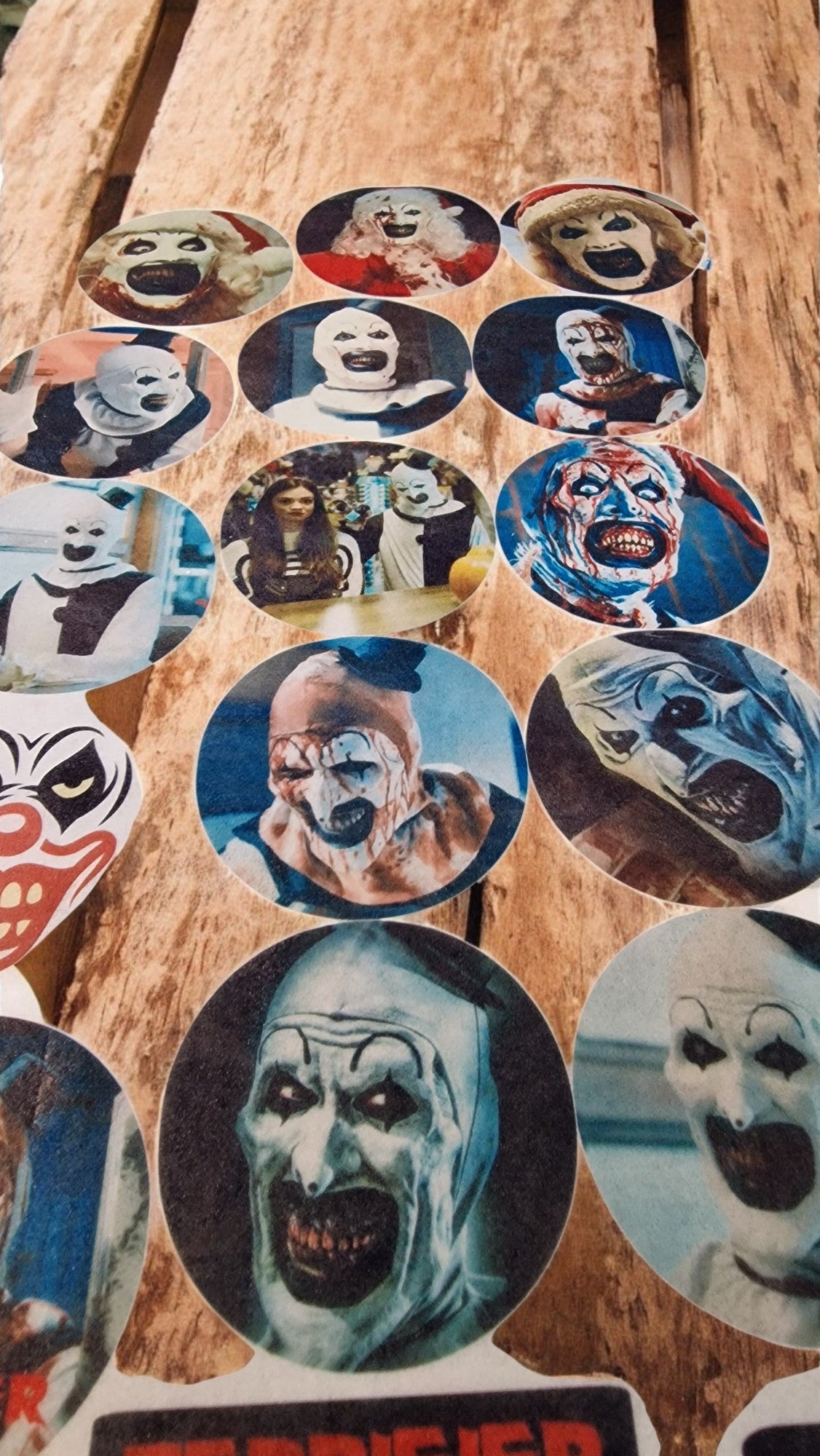 The Terrifier Horror Edible Cake Toppers – 4.5cm x 15, Halloween, Birthday, Movie Night
