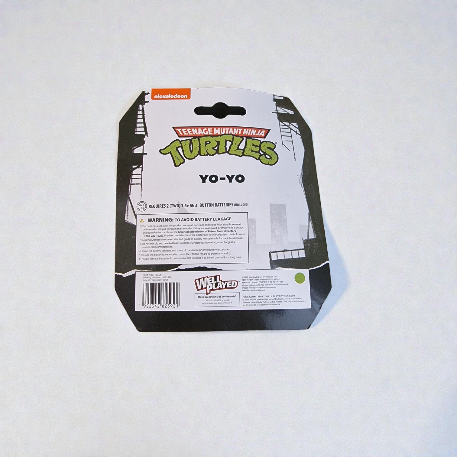 Packaged Teenage Mutant Ninja Turtles yo-yo on a white background
