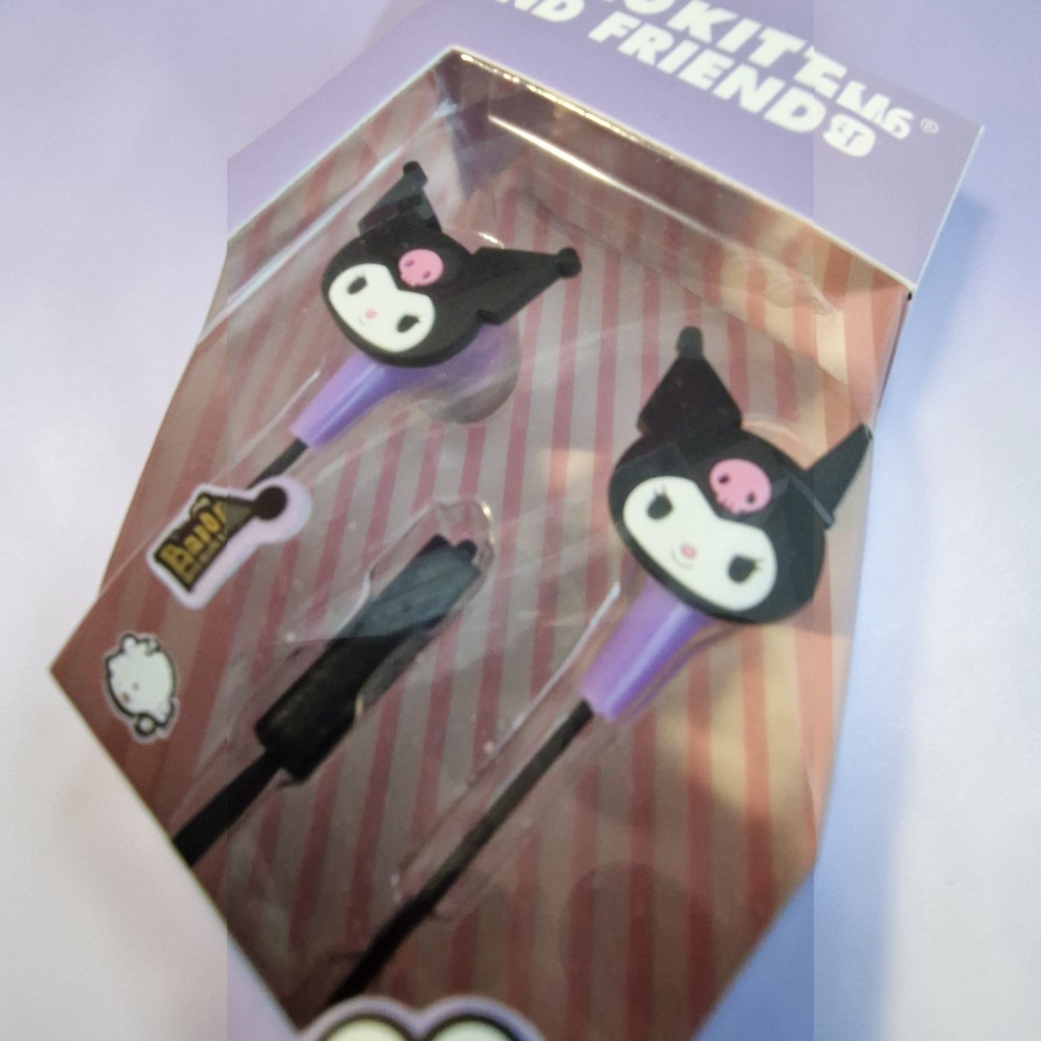 Hello Kitty and Friends Kuromi Wired Earbuds with Built-In Microphone