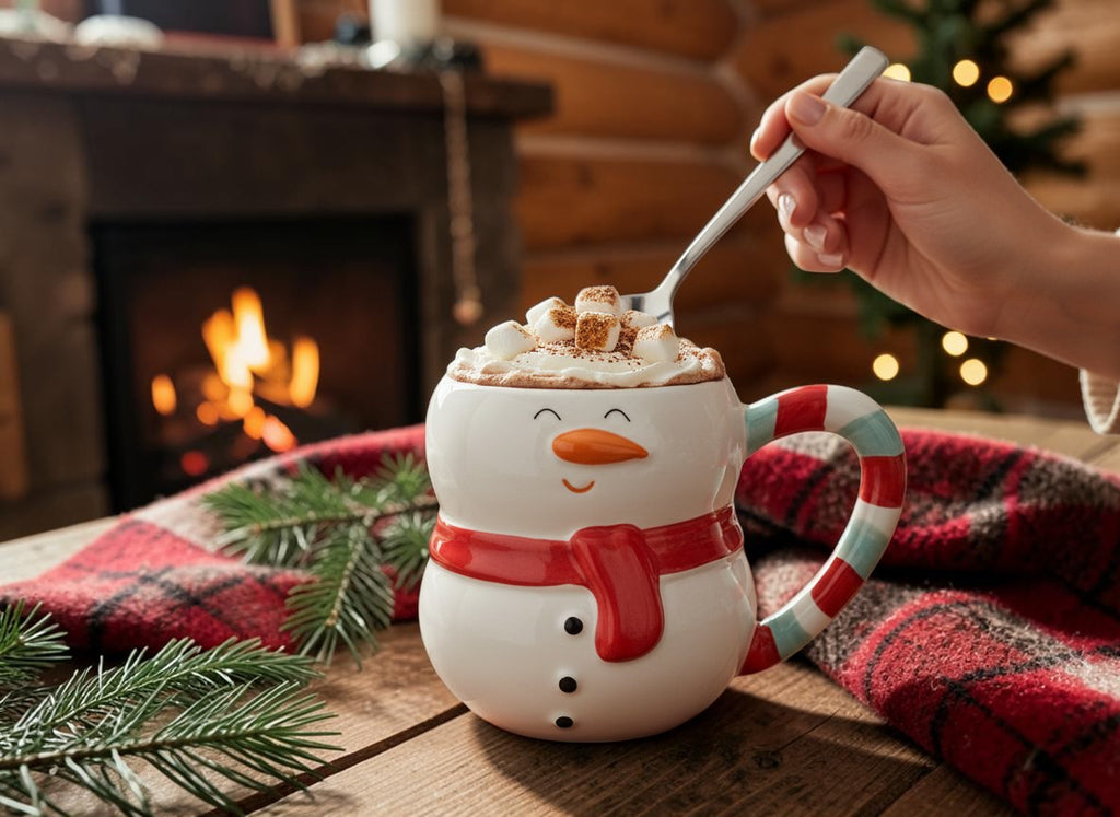 Snowman Christmas Mug | Novelty Ceramic Cup | Secret Santa & Stocking Filler Gift