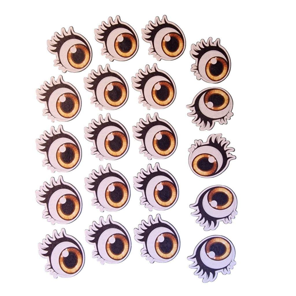 Edible Candy Floss Eyes | Pre-Cut Wafer Cake Toppers