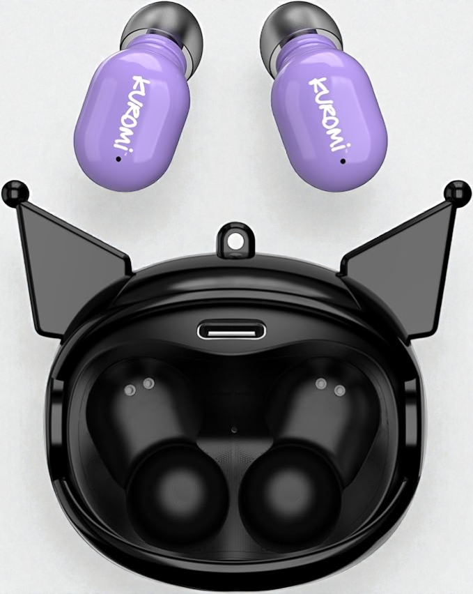 Kuromi Wireless Earbuds with Rotating Charging Case