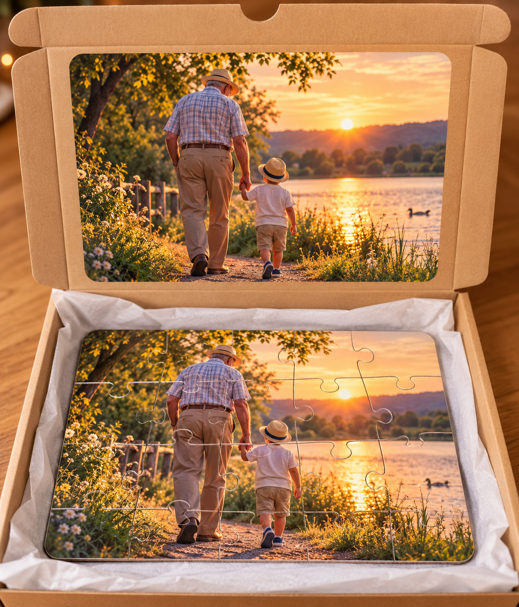 Personalised Photo Jigsaw Puzzle – 20 Large Pieces with Gift Box