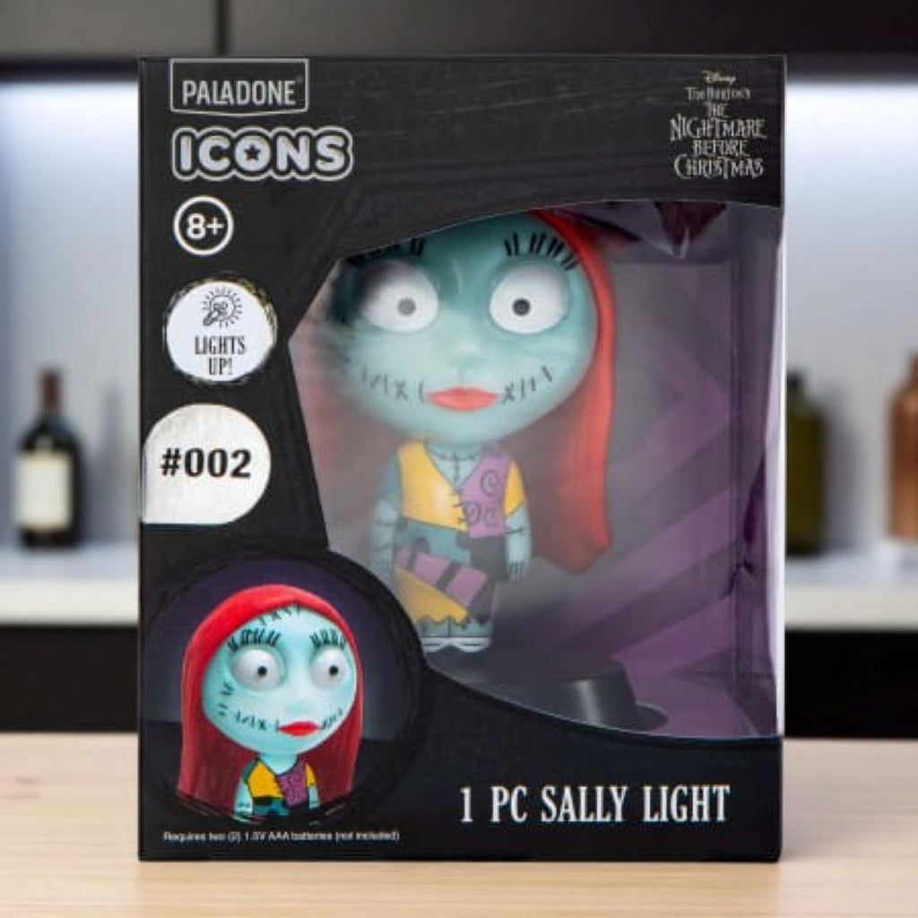 Official Sally Icon Light from Nightmare Before Christmas by Paladone, 10cm tall, multicoloured, in original box.