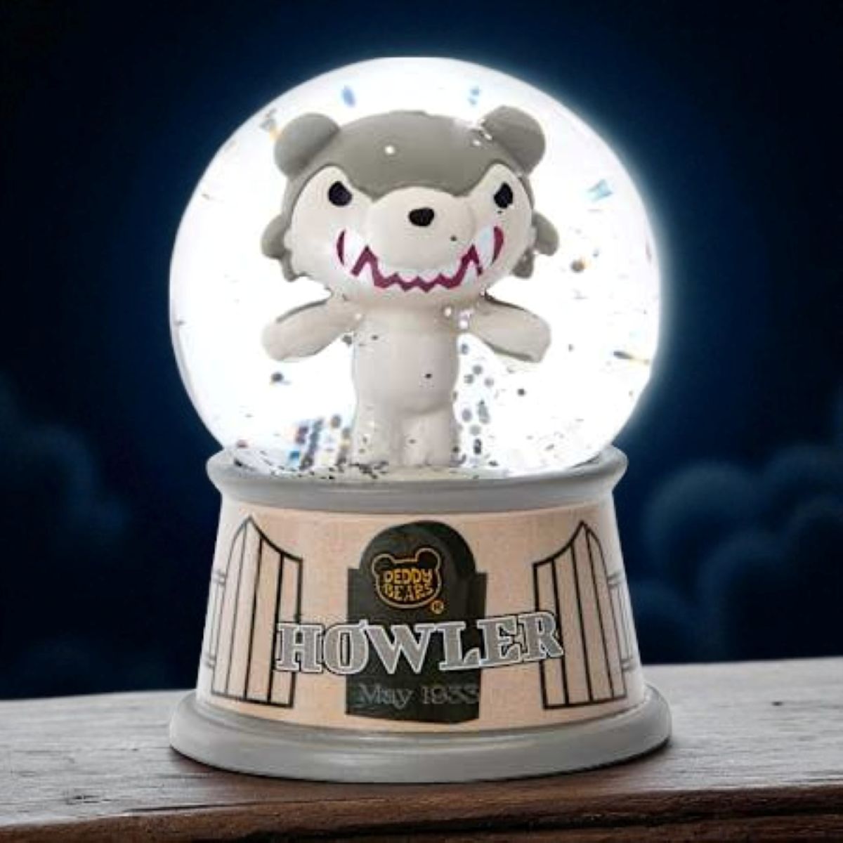 deddy bears, bones, mini snow globe, collectible, bear figurine, cute gift, boxed, new, minis collection, snow globe, novelty, toy, desk decor, unique gift, whimsical, bear lover, franchise