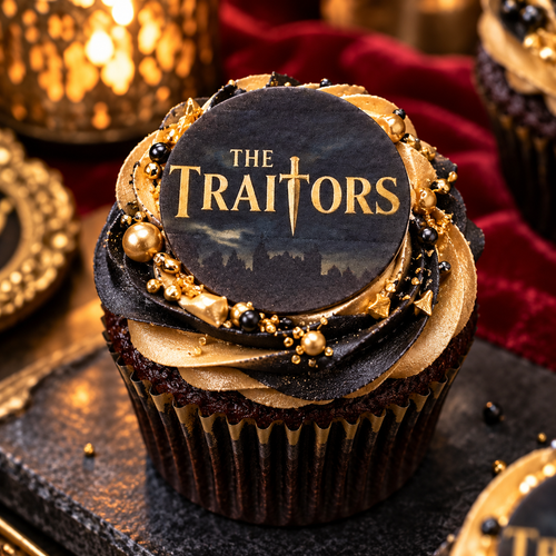 15 Traitors Inspired Edible Cupcake Toppers | Murder Mystery Party Decorations