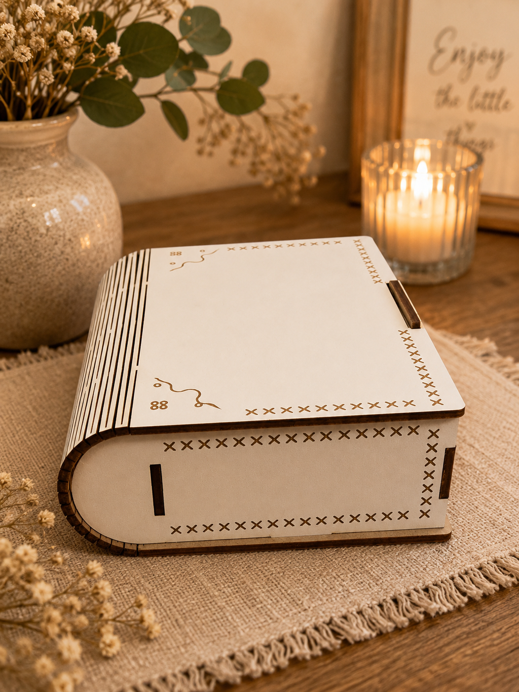 Personalised Wooden Secret Book Box | Wedding Keepsake Box | Hidden Ring Box | Handmade by K Floss and Pop®