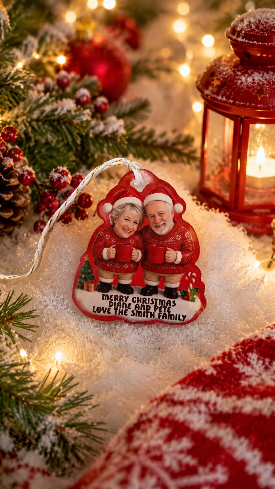 Personalised 2D Acrylic Christmas Hanging Ornament