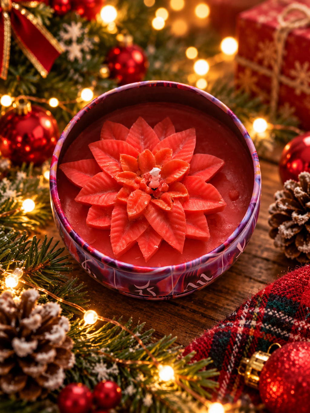 Set of 3 Floral Scented Candles | Assorted Colour Candle Gift Set