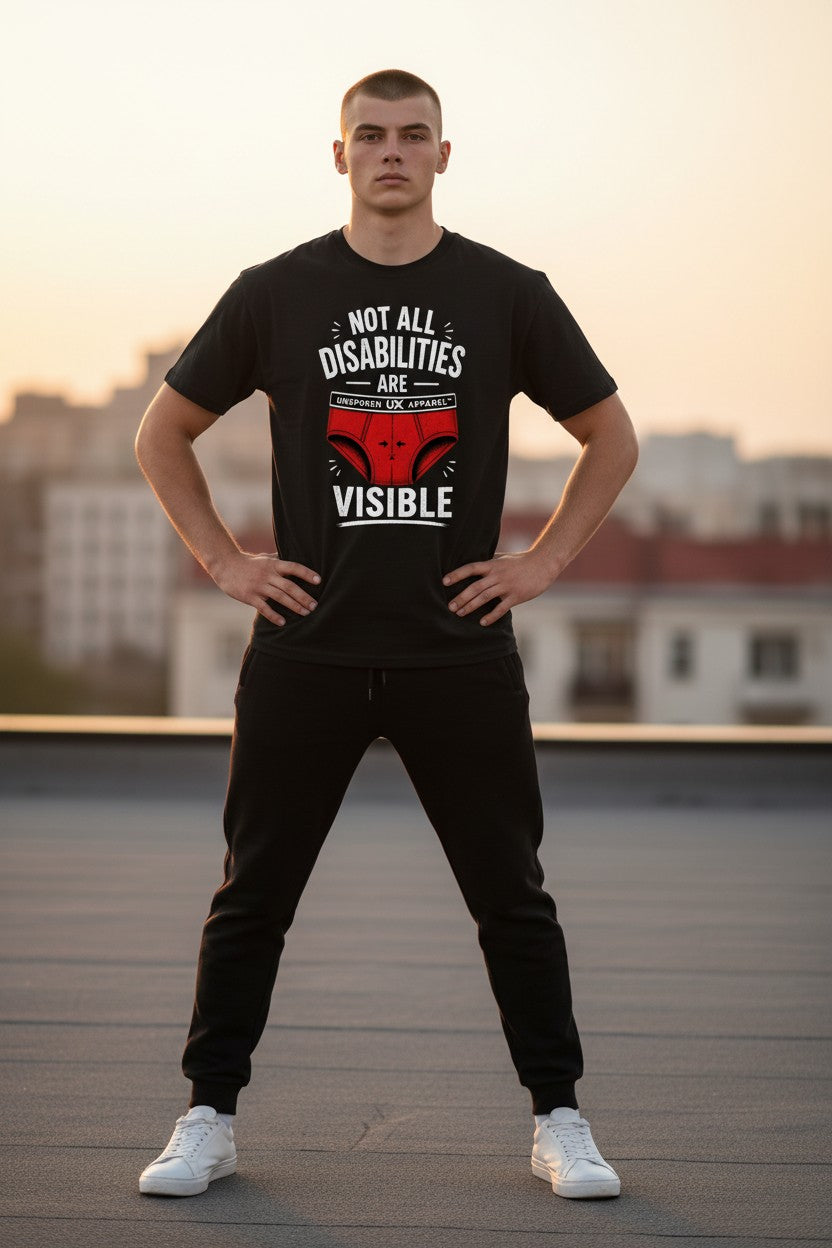 Funny “Not All Disabilities Are Visible” T-Shirt / Sweatshirt – Cheeky Gift for Him