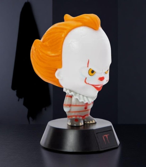 Paladone Icons IT Pennywise Light, Horror Series 1, boxed light-up vinyl figure with red hair and menacing smile.