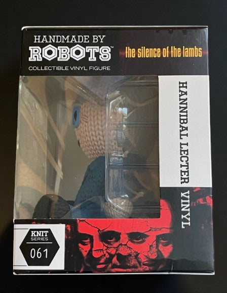 Handmade By Robots Knit Series Hannibal Lecter #061 collectible vinyl figure in original box, inspired by The Silence of the Lambs.