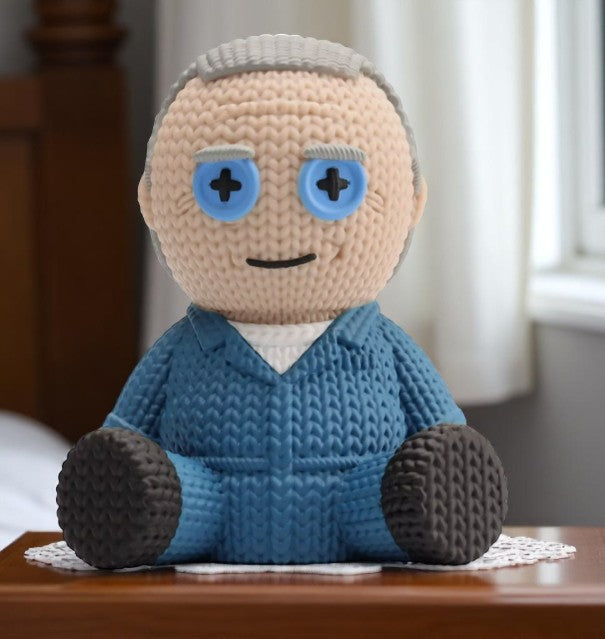 Handmade By Robots Knit Series Hannibal Lecter #061 collectible vinyl figure in original box, inspired by The Silence of the Lambs.