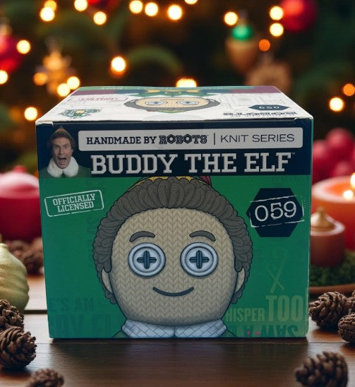 Handmade By Robots Buddy The Elf Knit Series #059 collectible vinyl figure in original display box, inspired by the Elf movie.