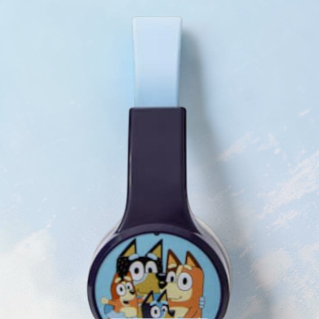 Children's watch with cartoon characters on a light blue background