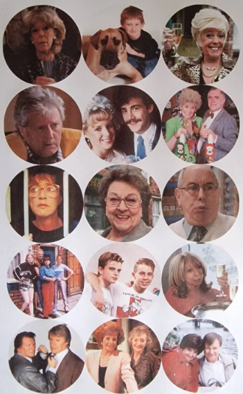 Gail platt meme party cake toppers. Coronation street. EDIBLE pre cut cup cake decorations. Retro 80s and 90s 00s. Themed Party toppers.