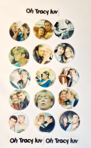 Gail platt meme party cake toppers. Coronation street. EDIBLE pre cut cup cake decorations. Retro 80s and 90s 00s. Themed Party toppers.