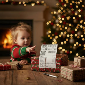 Personalised 4x6 Postage Labels – Pack of 10 – Self Adhesive – Custom Santa Mail Christmas