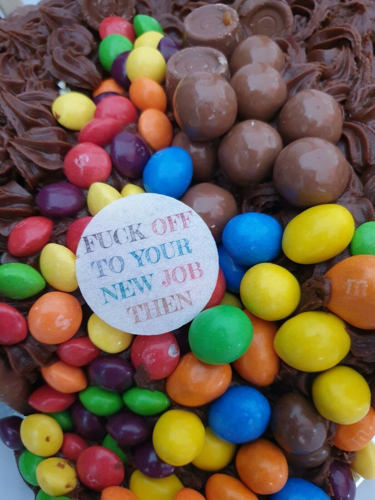 new job topper sorry you are leaving PRE CUT Edible X24 cake cupcake decoration