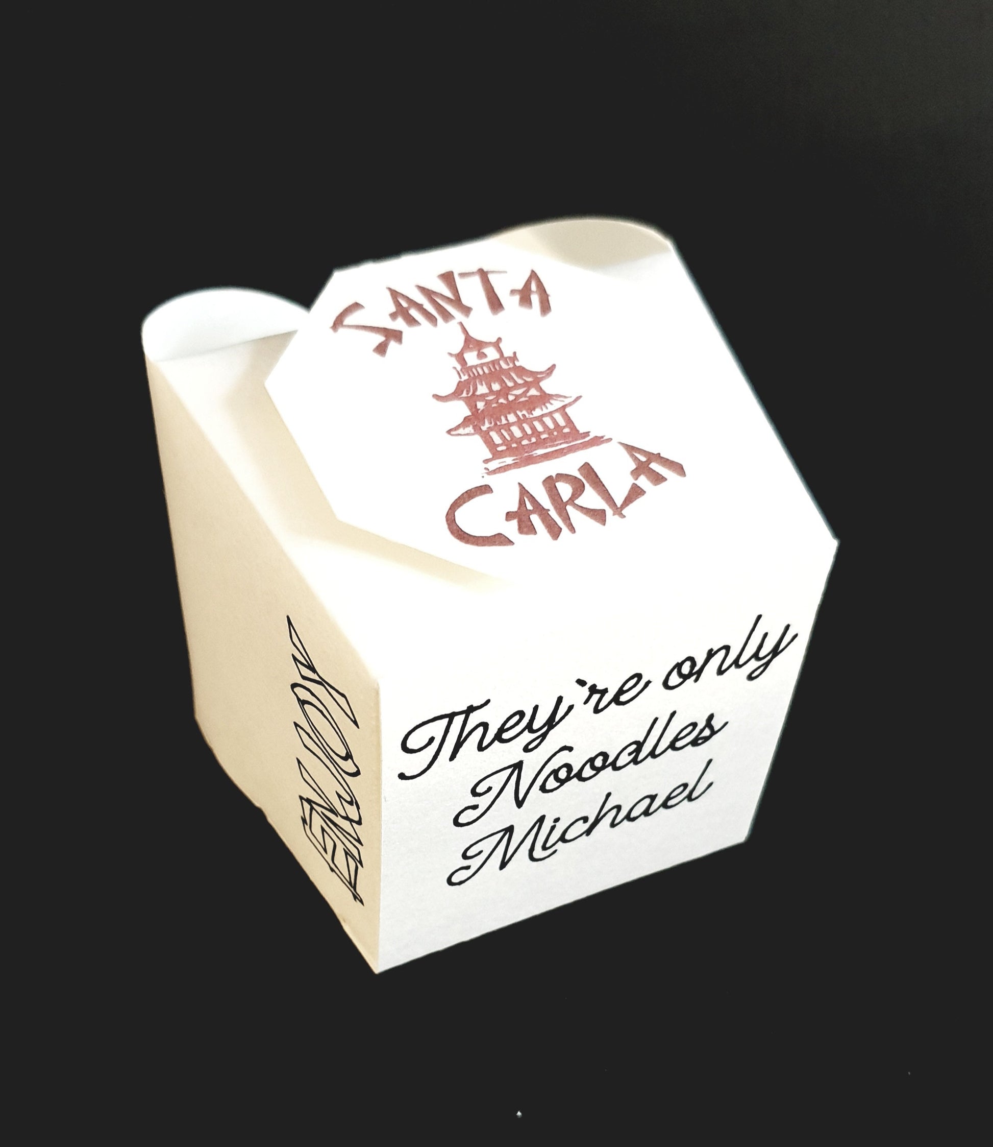 Lost Boys themed socks in a retro takeaway noodle box with free badge – unique gift for Father’s Day or Christmas