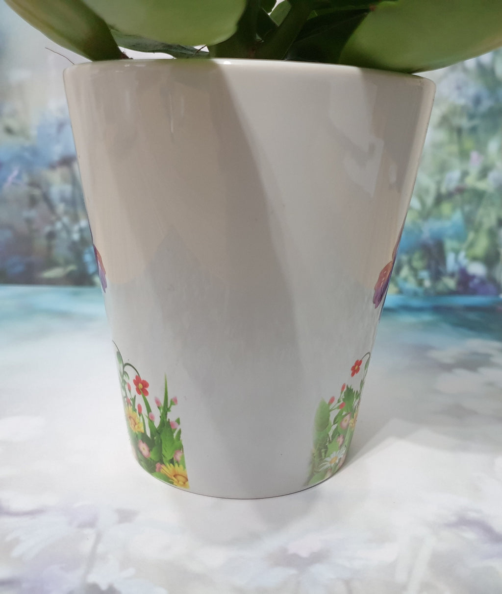Memorial plant pot. Grandad funeral. Funeral flowers.