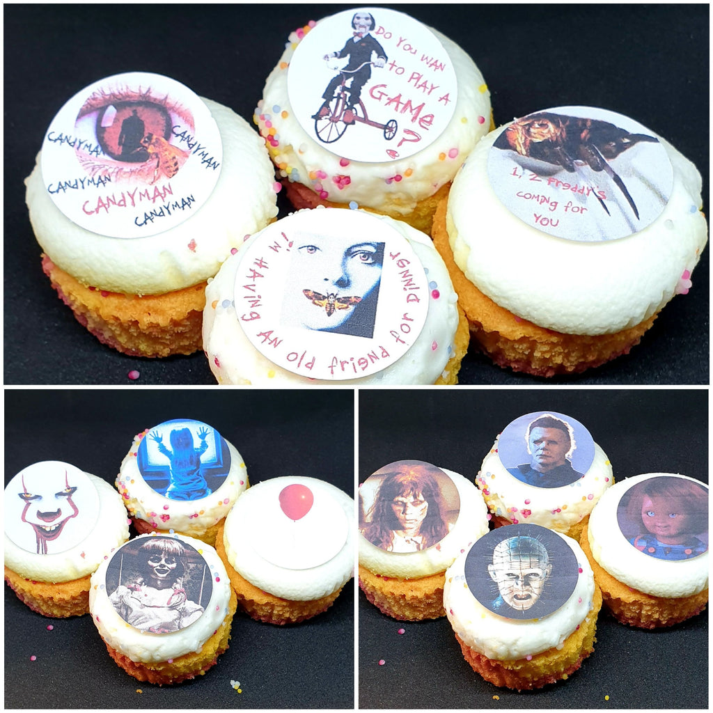 Halloween cake toppers, hocus pocus movies EDIBLE pre cut cupcake decorations party