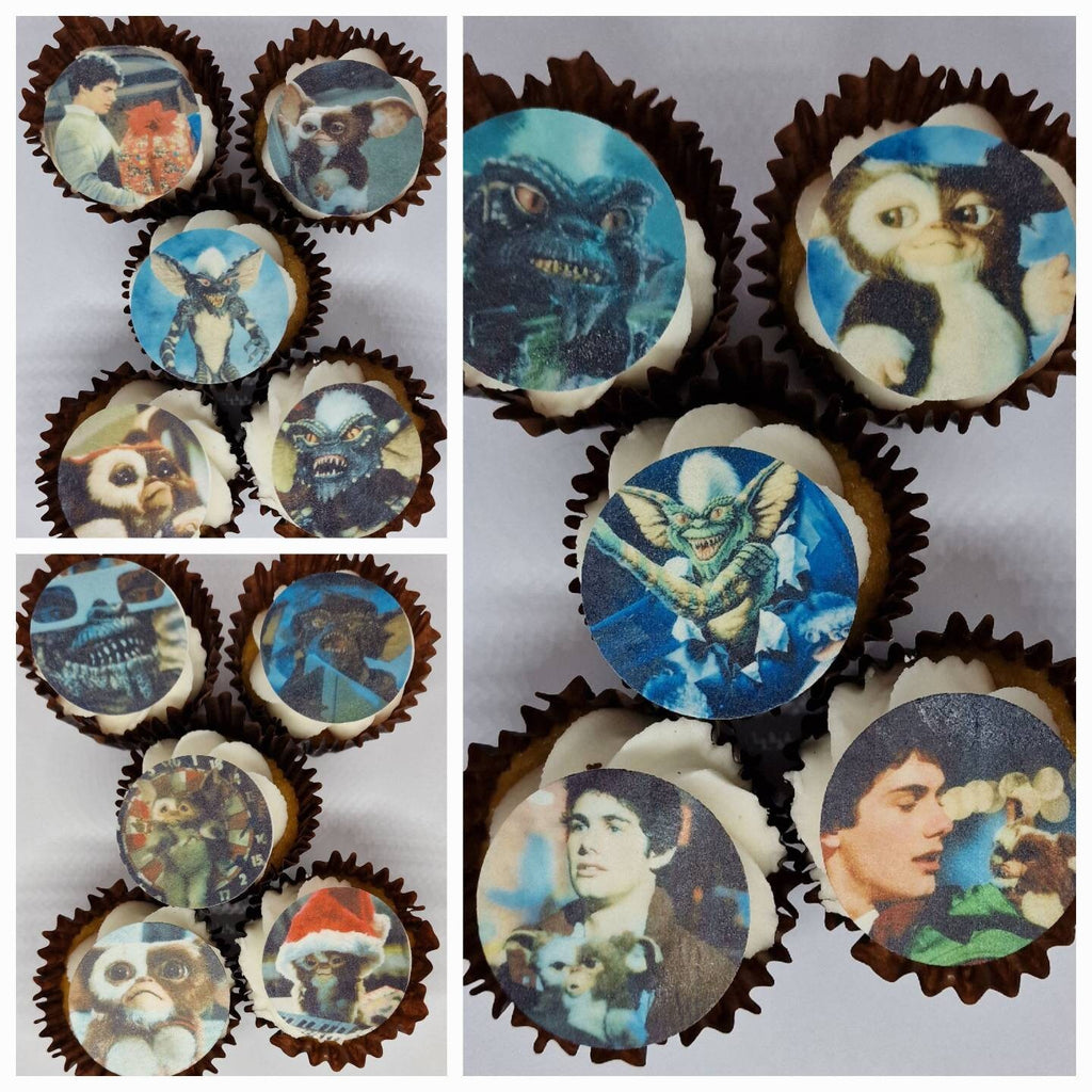 retro 80s party cake toppers FULLY EDIBLE pre cut cup cake decorations. Retro 80s and 90s 00s 10s 20s party. Themed Party toppers. Movies,