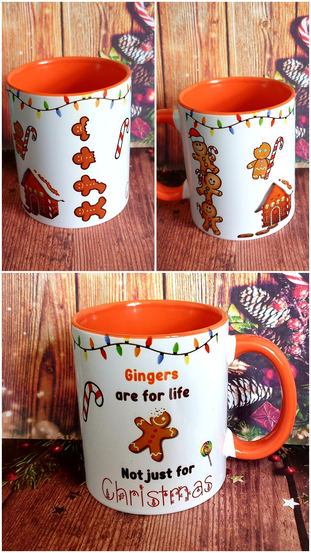 “Gingers Are For Life” mug, coaster, and badge – fun Secret Santa or Christmas gift for ginger friends or office colleagues