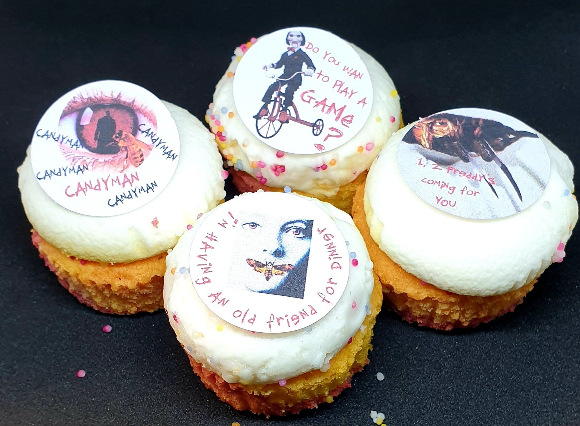 Halloween cake toppers scary movies x24 EDIBLE pre cut cake decorations party