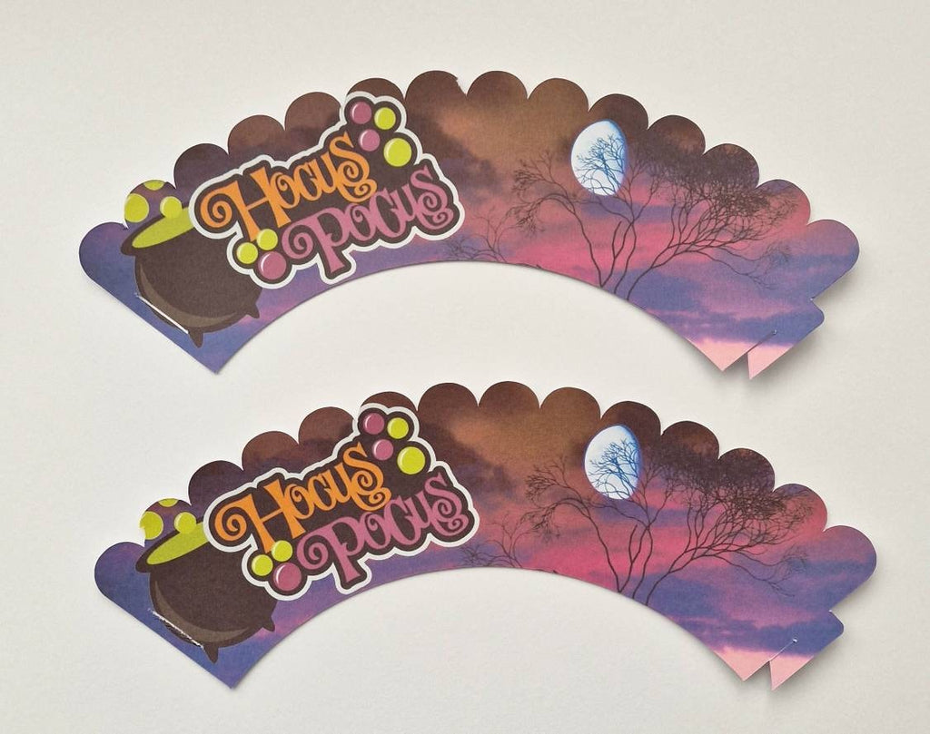 Halloween cake toppers, hocus pocus movies EDIBLE pre cut cupcake decorations party