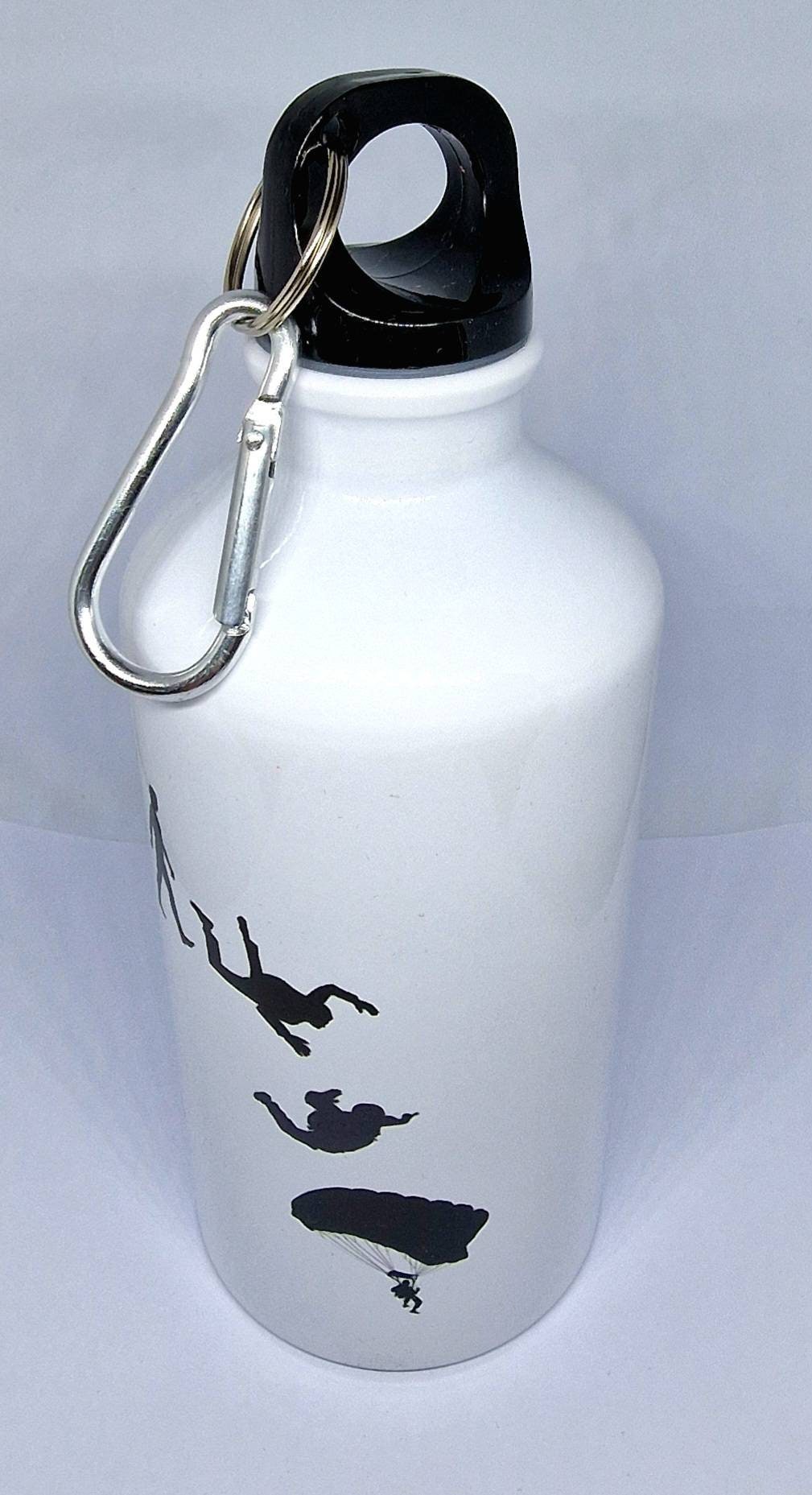 skydiving mug. sky dive water bottle, sports bottle parachute. Secret santa, clock. office gifts. Evolution of man.