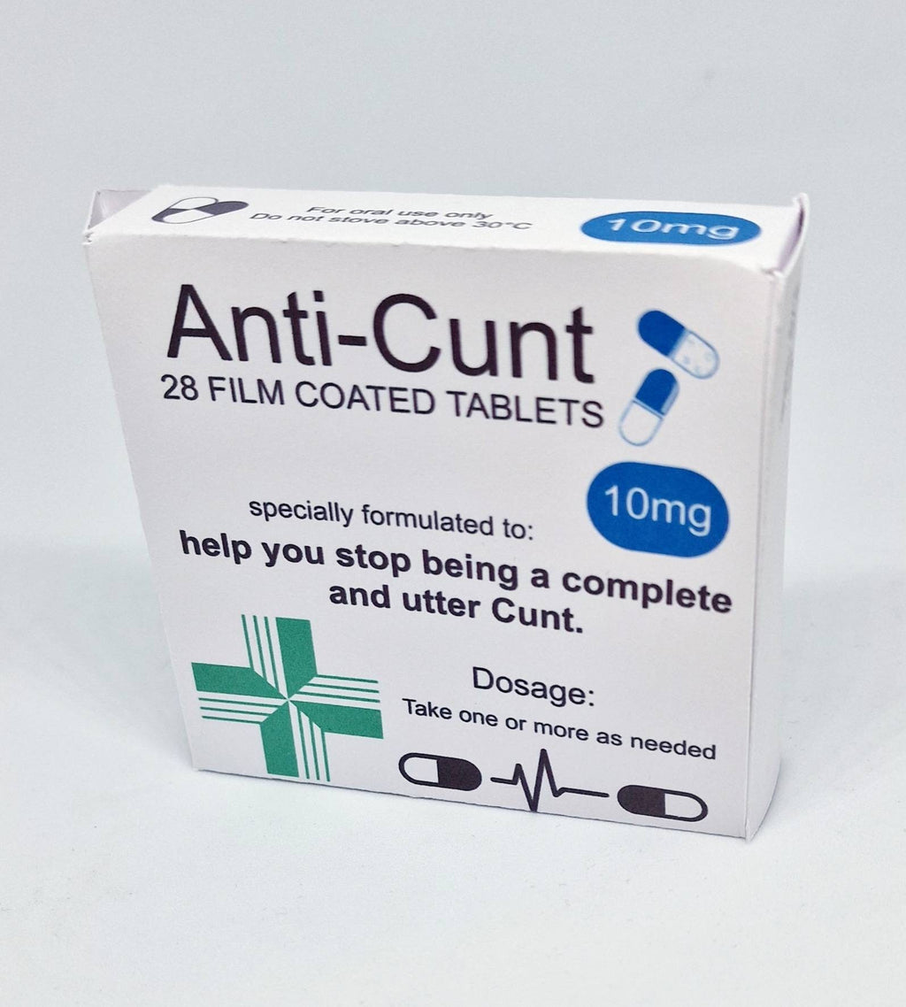 Prank Pill box Anti bitch Tablet Box, anti Bitch, anti snoring, anti twat, dickhead gift for Him her   40th 50th 60th Birthday April fools