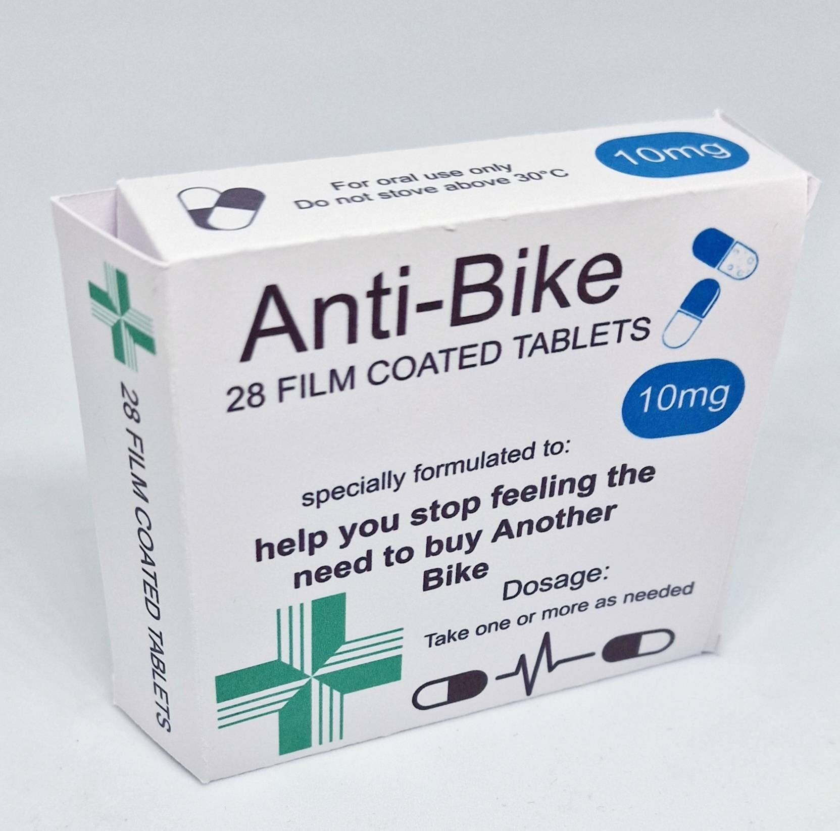 Funny prank pill box labelled “Anti Aging Tablets” and “Anti Moaning Pills” – novelty retirement or milestone birthday gift