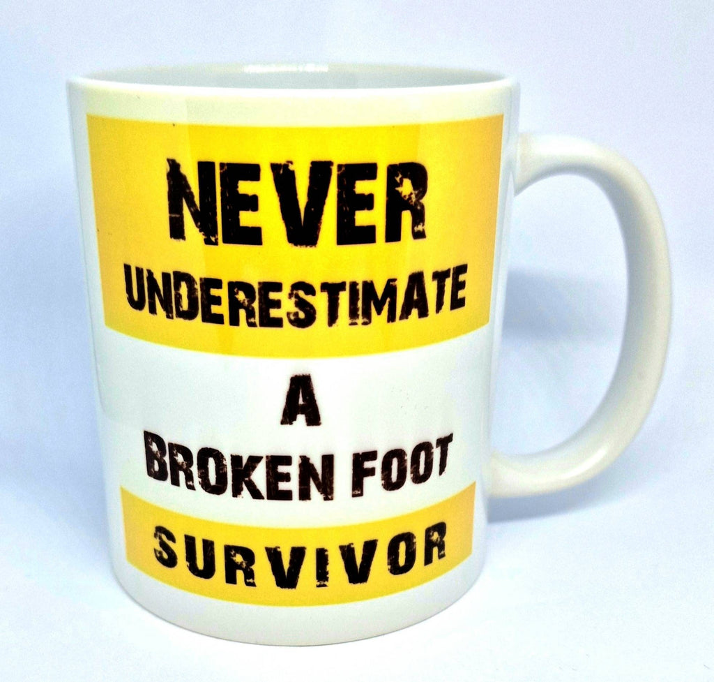Personalised get well soon mug for broken ribs, surgery, broken leg, foot, or arm – funny recovery gift