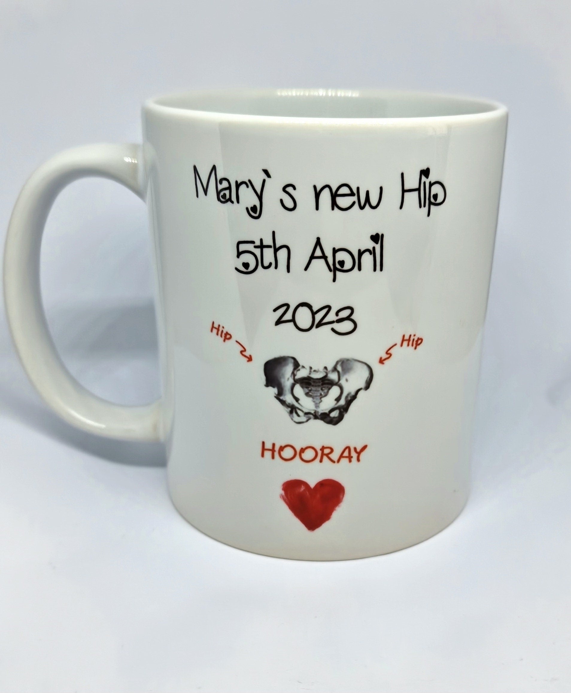 Get Well Soon Mug For Broken Hip & Surgery, Personalised Mug. funny gifts Horse and zebra leg