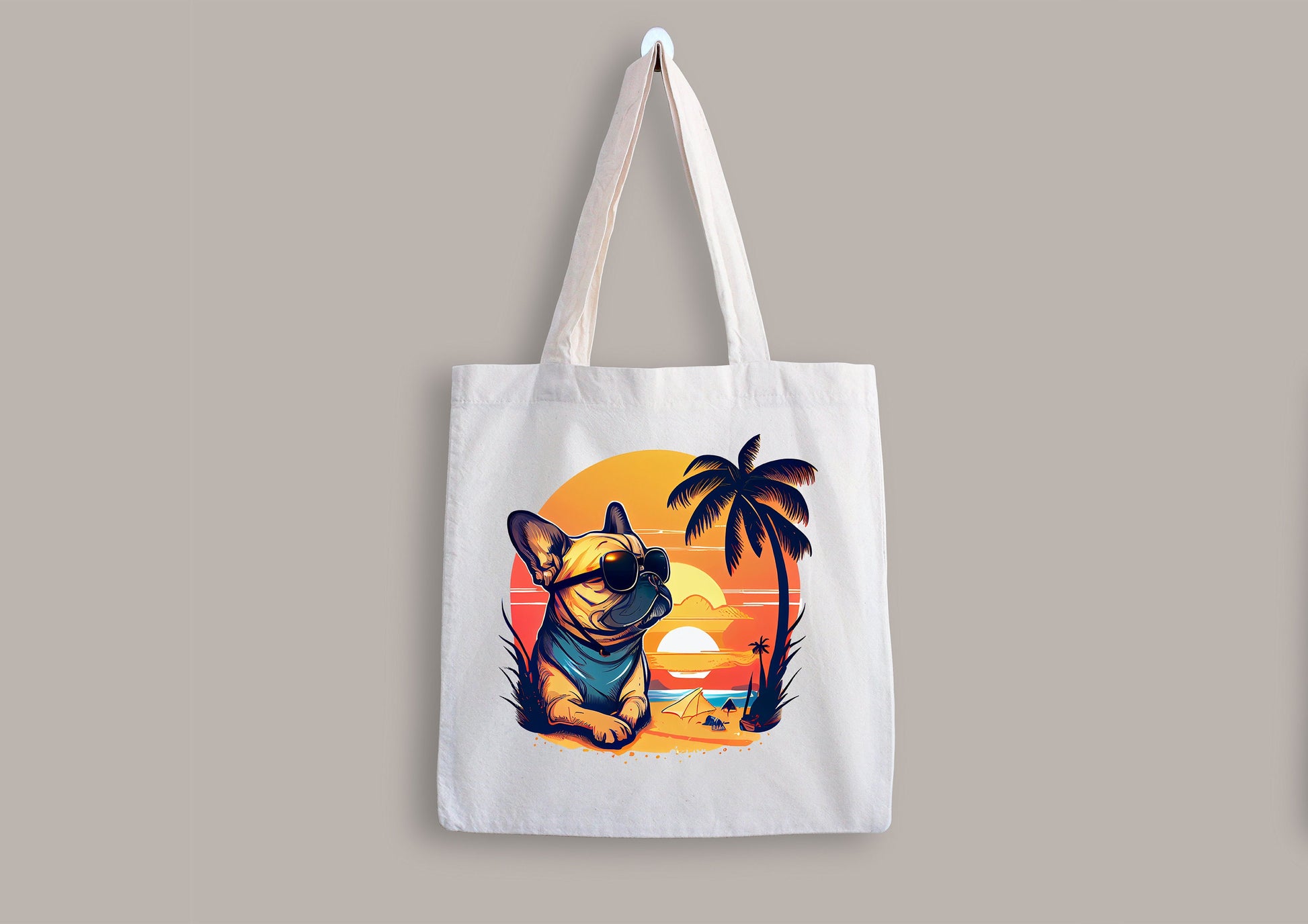 French bulldog color splash mug, coaster, personalised money box, shopping bag, and cushion cover – vibrant Frenchie dog lover gifts