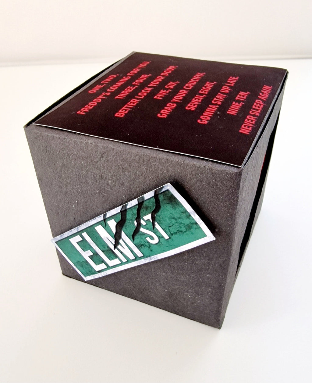 Freddy Krueger socks in Nightmare on Elm Street themed gift box, perfect novelty Halloween gift or Secret Santa present.