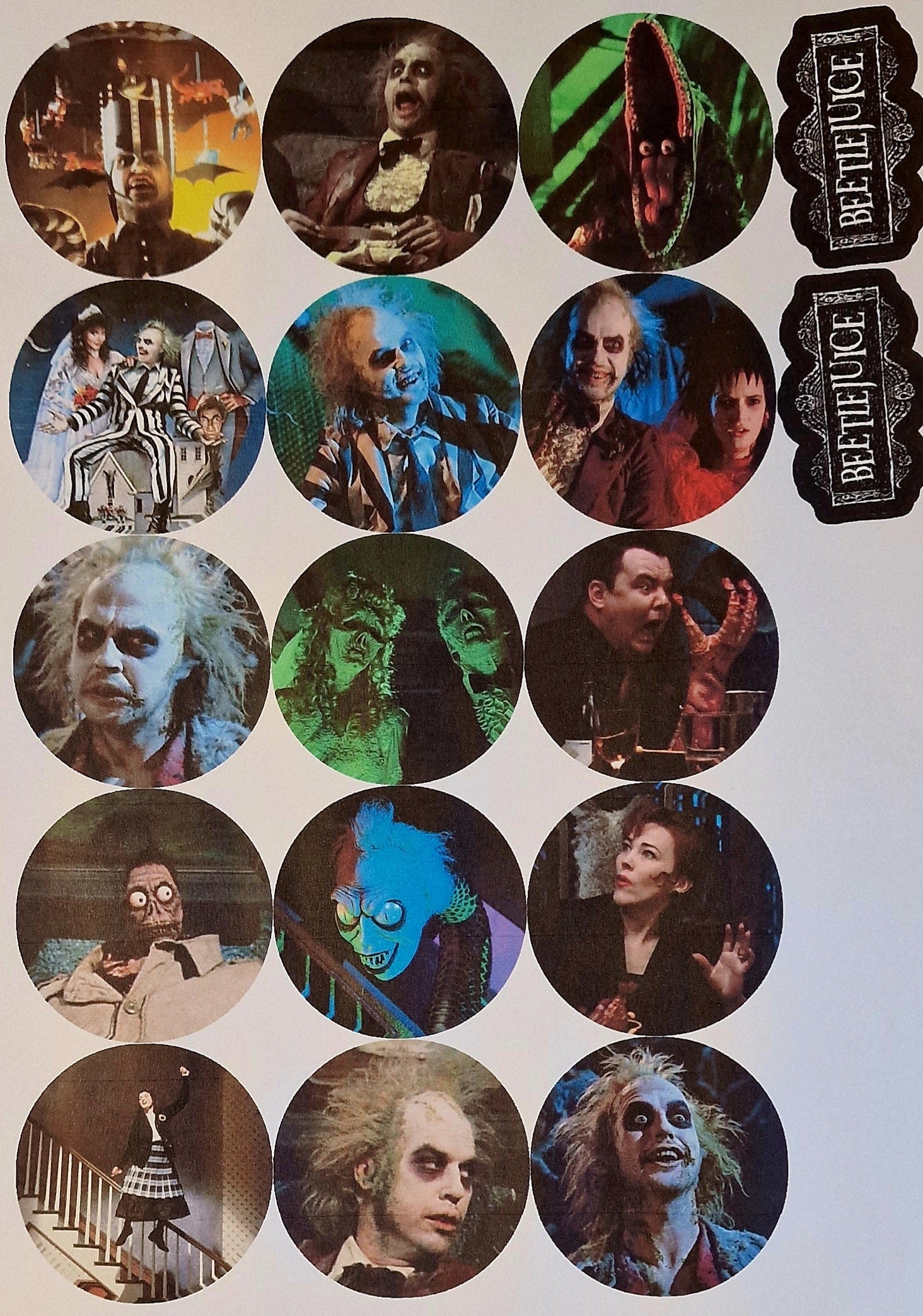 Halloween cake toppers scary movies x15 EDIBLE pre cut cake decorations party