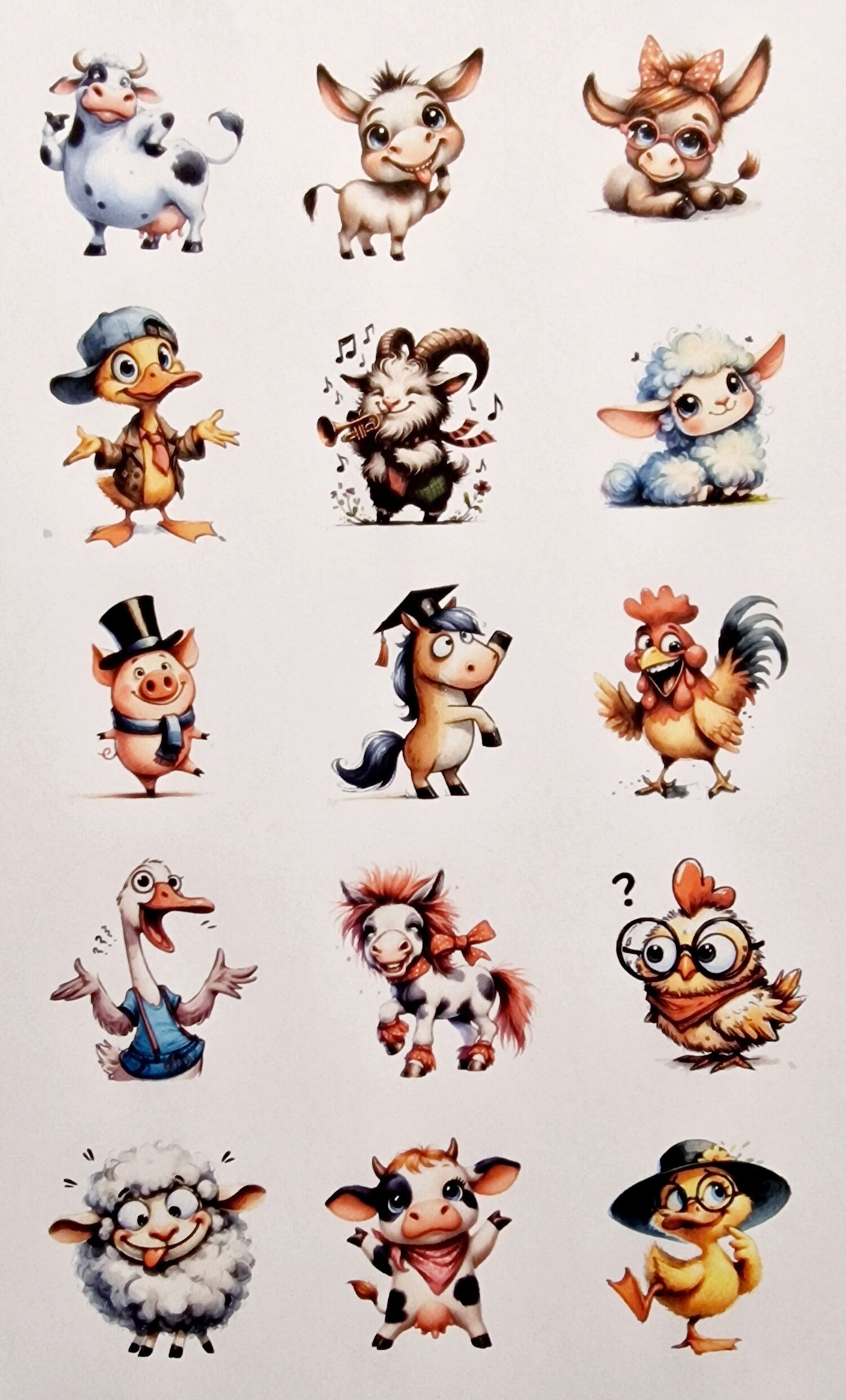 Funny precut edible cake toppers, Old people, retirement, st patricks day, birds, farm animals,cats, dogs, african animals