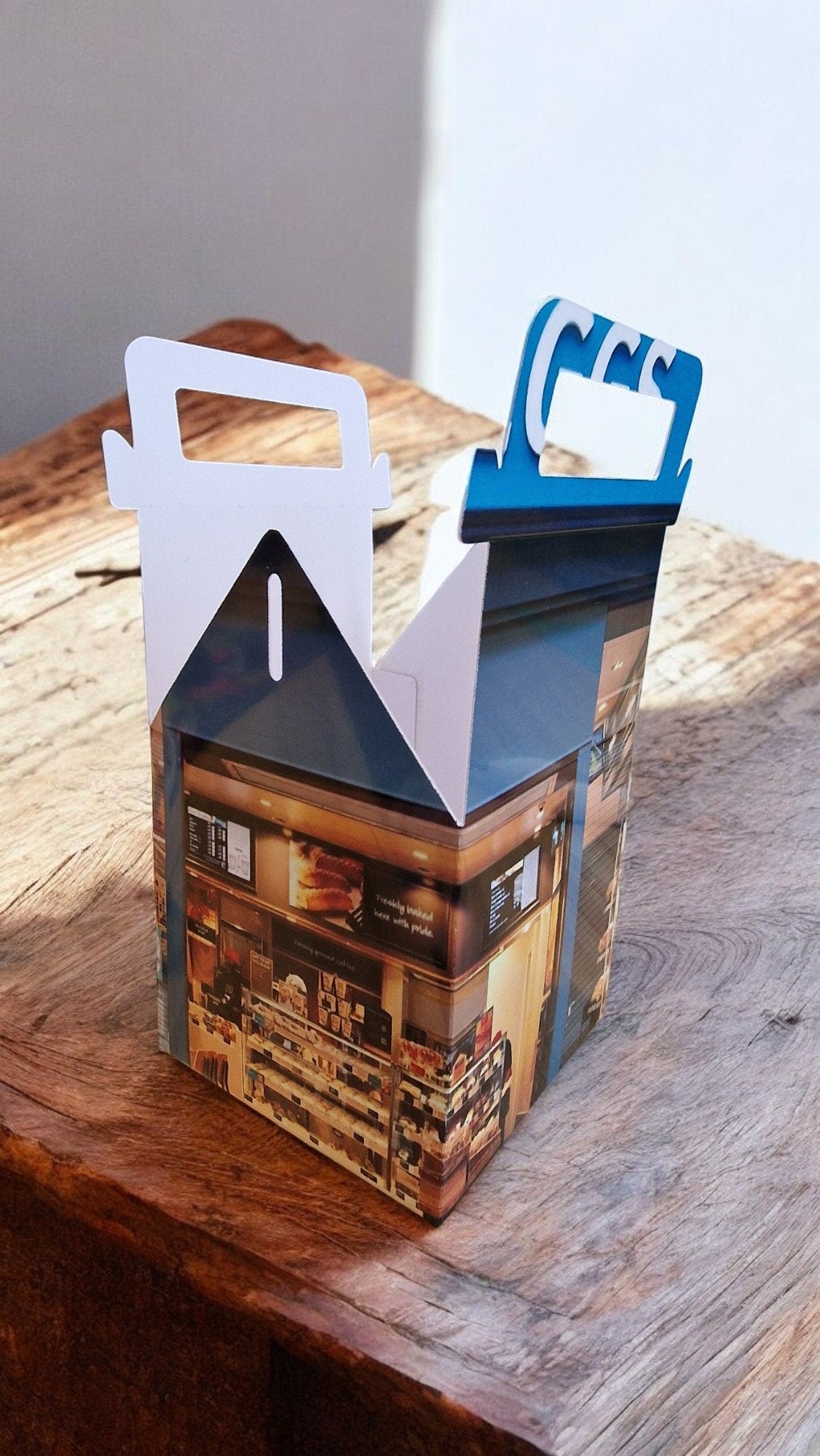 Miniature sausage roll in a clear dome with gift card and box – unique novelty birthday or Christmas gift