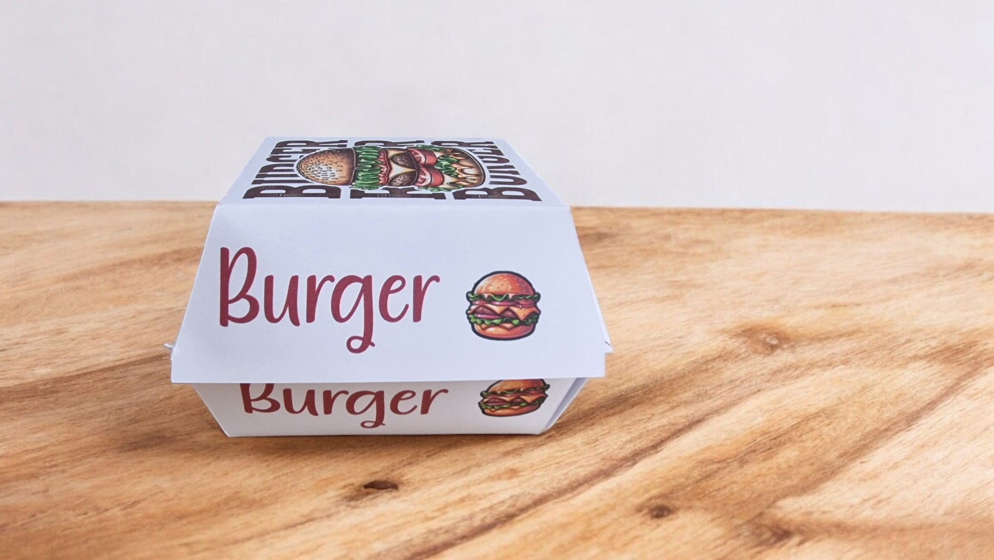 Burger and fries novelty socks displayed in a handcrafted burger box – fun fast food gift for Secret Santa or birthdays