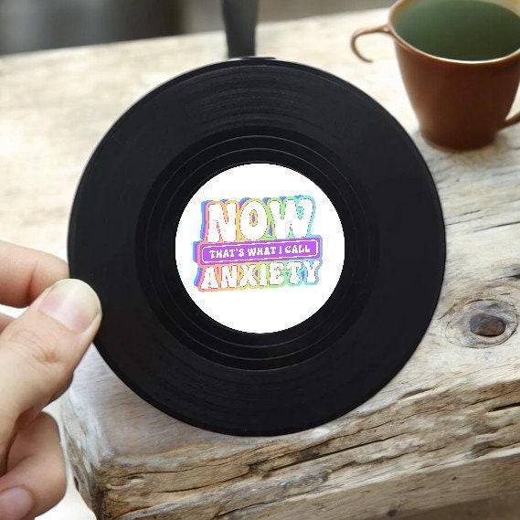 Now That's What I Call Anxiety Mug - Funny birthday gift or secret santa present for music lovers with a sense of humor