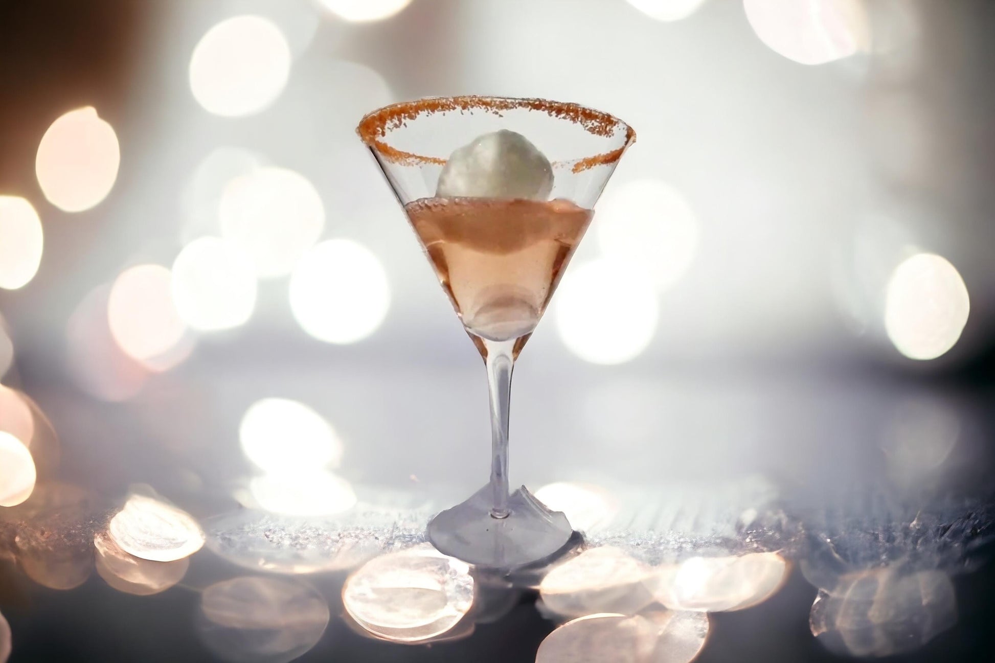 Candy floss with edible gold and silver glitter, displayed as a party drink topper for weddings and cocktail nights