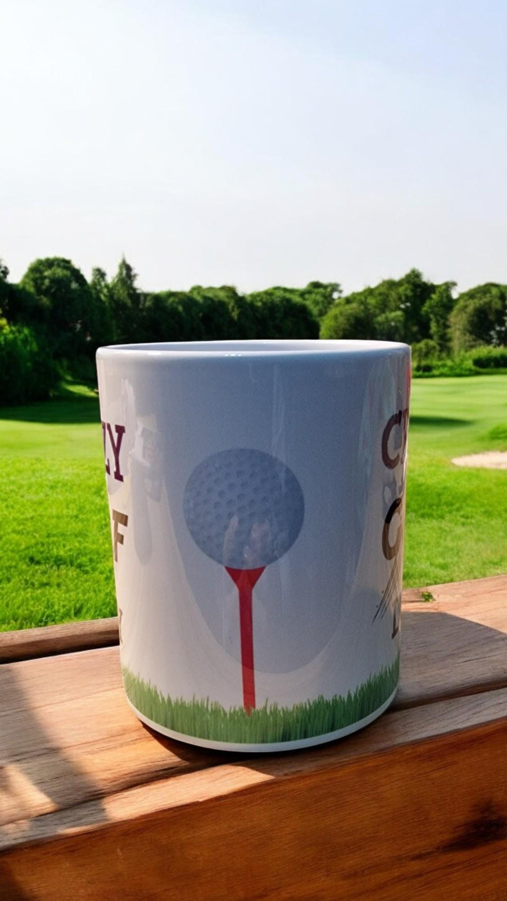 Crazy Golf Lady mug – high-gloss ceramic mug with fun golfing design for women, perfect golf gift