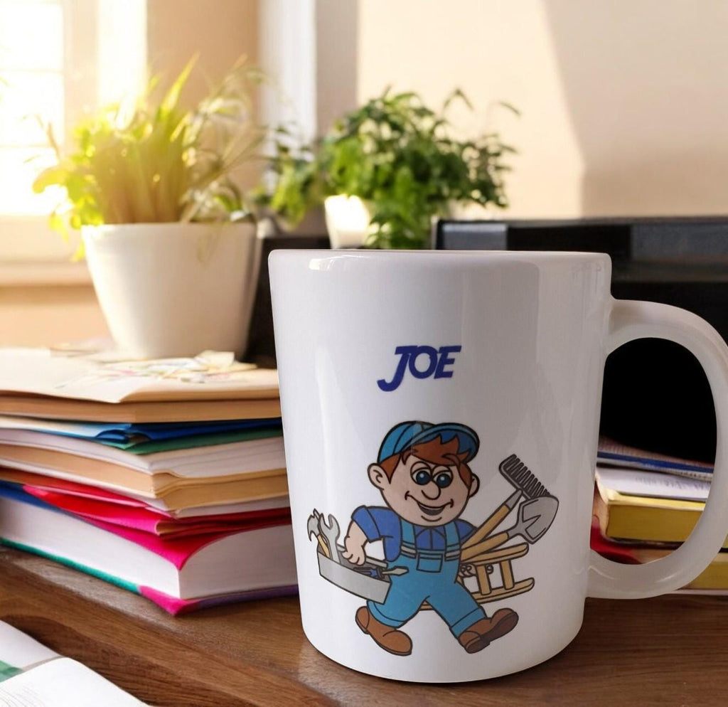 Personalised Maintenance Mug – Handy Man Gift, Choice of White or Black High Gloss, Custom Name